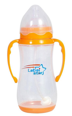 樂(lè)貝星奶瓶葫蘆形黃色