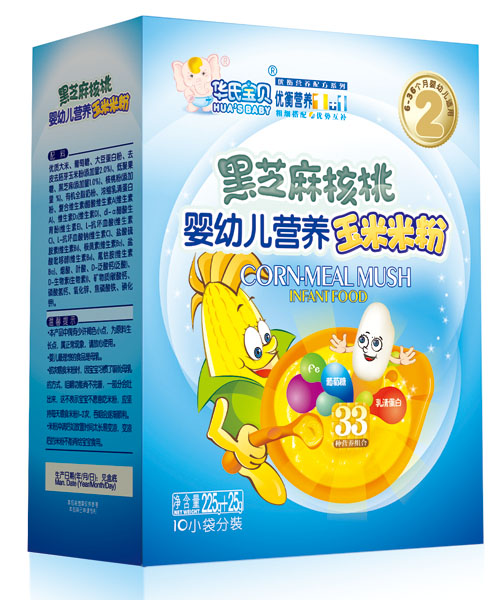 華氏寶貝黑芝麻核桃玉米米粉盒裝