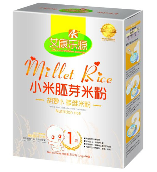 艾康樂源胡蘿卜多維小米胚芽米粉1段