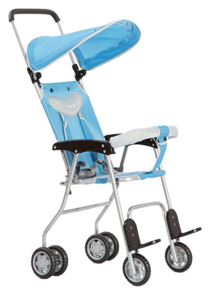 小貝樂簡(jiǎn)易型帶傘柄藍(lán)色yinge推車A-29