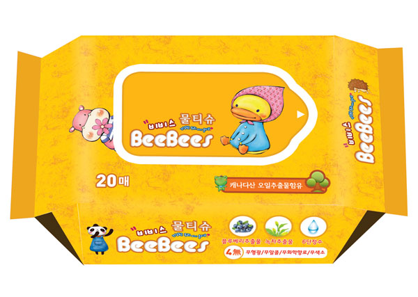 金貝柔藍(lán)莓綠茶嬰兒濕巾20片