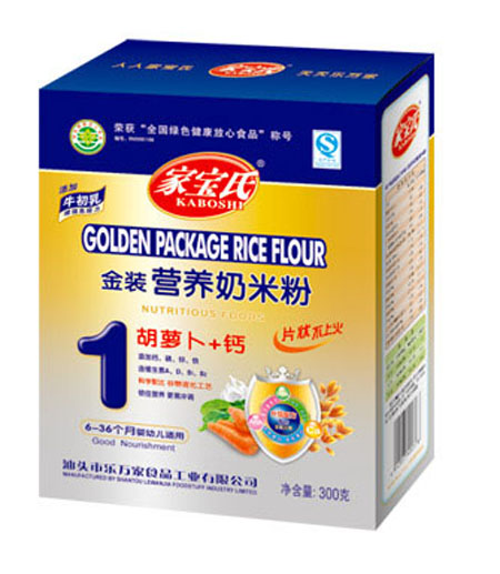 家寶氏胡蘿卜加鈣金裝營養(yǎng)奶米粉1段