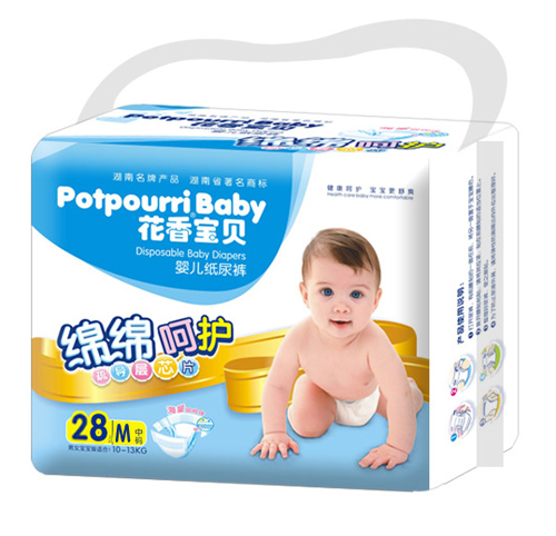 花香寶貝綿綿呵護(hù)疏導(dǎo)層芯片尿褲M碼