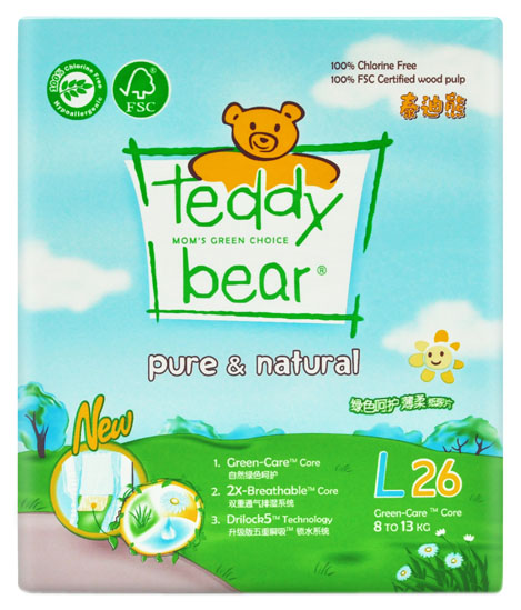 泰迪熊呵護(hù)嬰兒紙尿褲迷你裝L碼