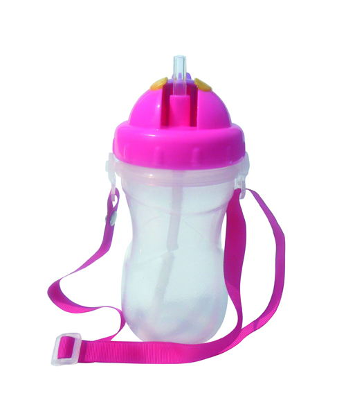 怡貝樂卡通吸管式PP水杯