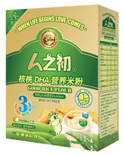 人之初幼兒核桃DHA米粉3段盒裝