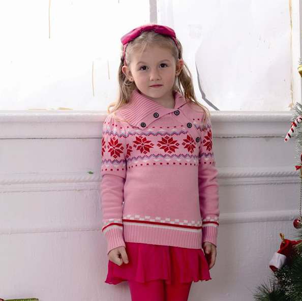 吉象貝兒女童時(shí)尚針織套裝
