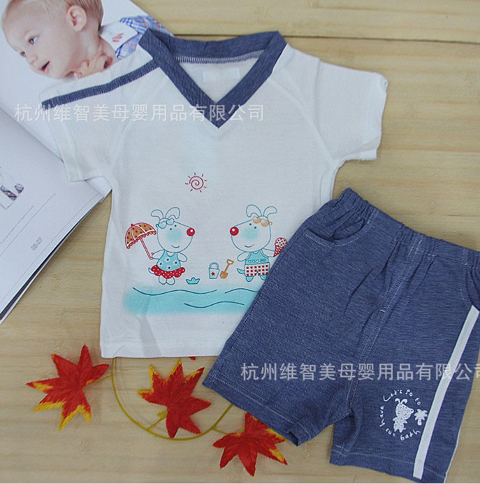 嬰悅家寶寶短袖短褲V領套裝