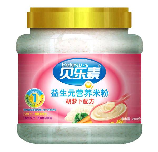 貝樂(lè)素胡蘿卜益生元營(yíng)養(yǎng)米粉1段