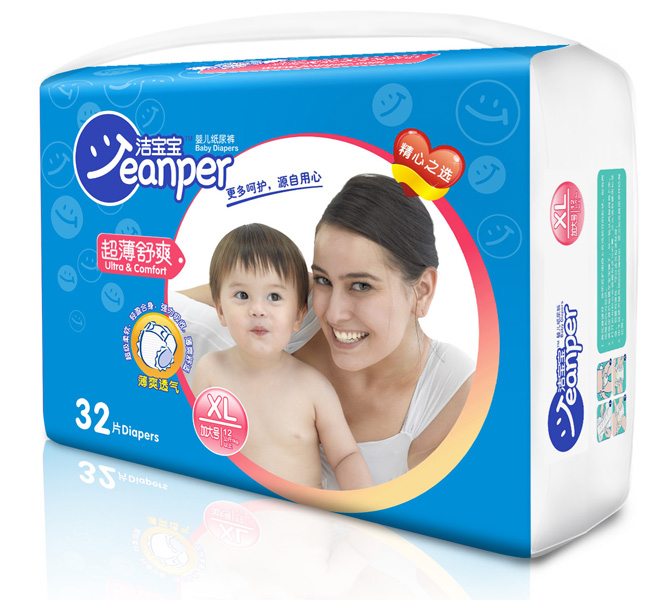 潔寶寶超薄舒爽yinge紙尿褲XL32