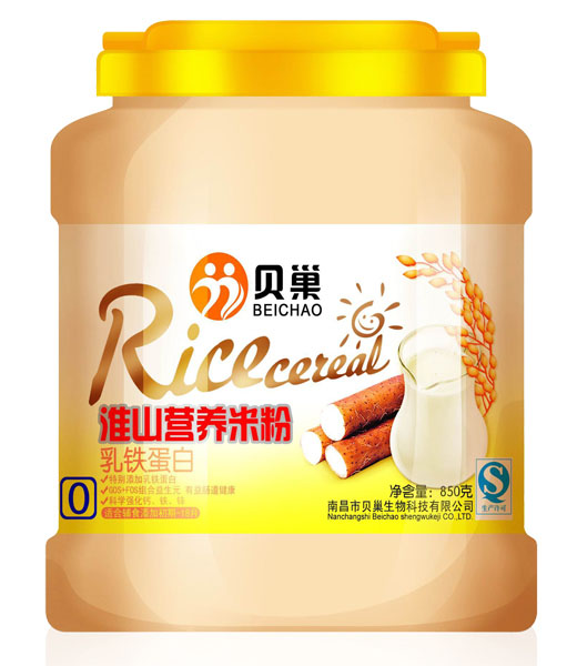 貝巢乳鐵蛋白淮山營養(yǎng)米粉850克