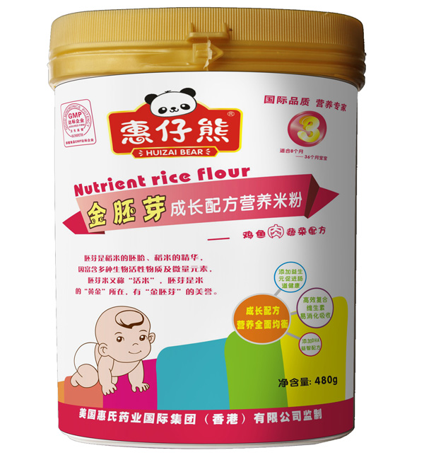 惠仔熊3段雞魚(yú)肉蔬菜配方米粉480克