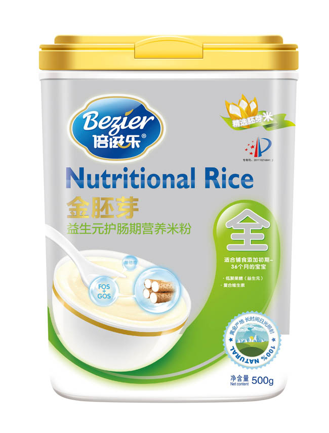 倍滋樂金胚芽聽裝益生元護腸期營養(yǎng)米粉