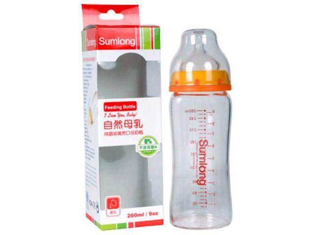 圣馬龍自然母乳寬口徑玻璃奶瓶260ml
