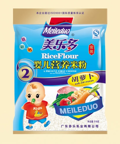 美多樂袋裝胡蘿卜yinge營養(yǎng)米粉2段