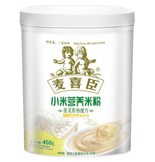 麥喜臣小米營養(yǎng)米粉菠菜肝粉配方罐裝