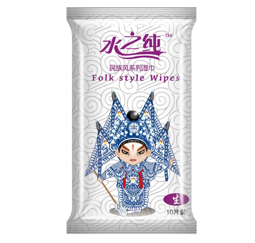水之純民族風系列濕巾生角10片裝