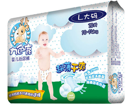 九色鹿超薄干爽紙尿褲L