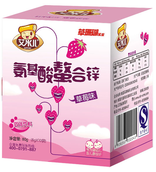 艾米兒氨基酸螯合鋅草莓味