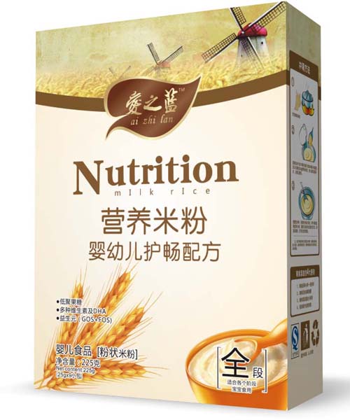 愛之藍yingye護腸配方營養(yǎng)米粉全段