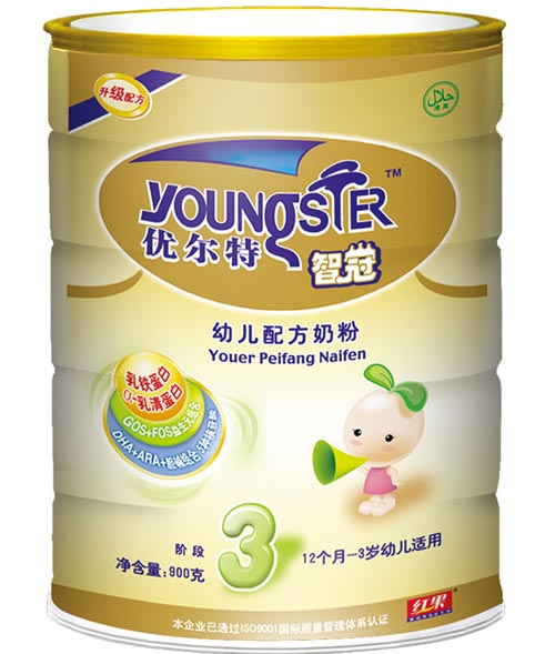 紅果優(yōu)爾特智冠youe配方奶粉3段聽裝