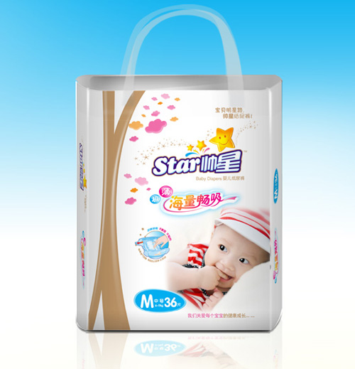 帥星極薄海量暢吸紙尿片M號(hào)