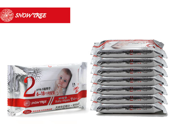 snowtree斯諾奇yingye濕巾2段10片裝