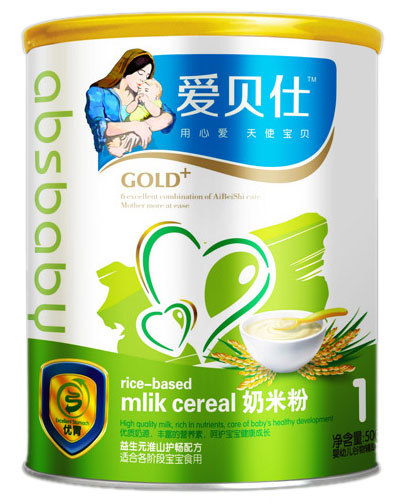 愛(ài)貝仕益生元淮山護(hù)暢配方奶米粉