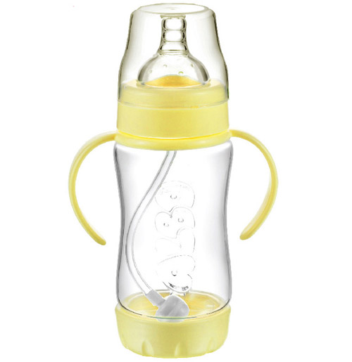 愛(ài)樂(lè)寶PP防吐自動(dòng)奶瓶240ml黃色