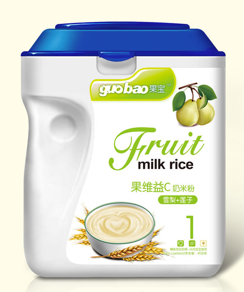 果寶果維益C奶米粉桶裝1段雪梨+蓮子