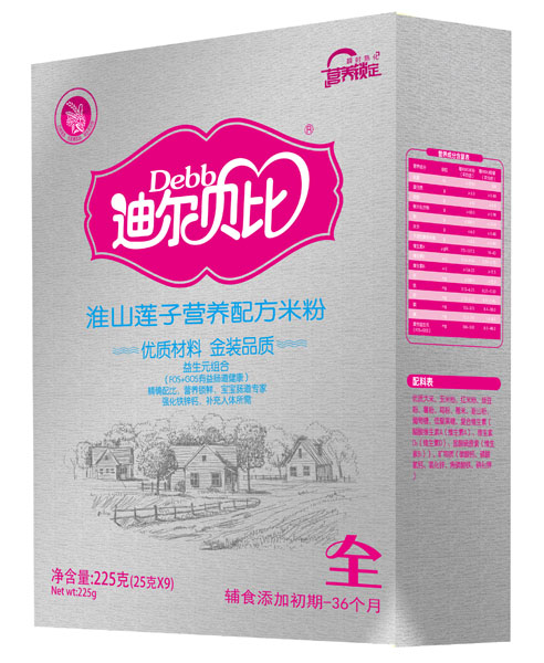 迪爾貝比淮山蓮子營養(yǎng)配方米粉盒裝