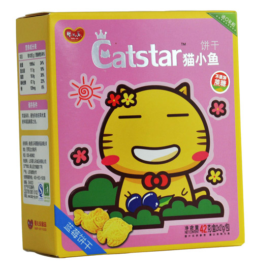 嬰兒樂(lè)貓小魚藍(lán)莓餅干