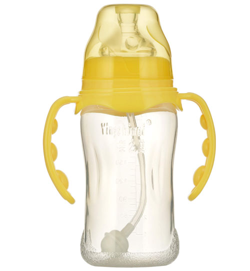 嬰之美寬口雙耳自動(dòng)弧形PPyinge奶瓶240ML