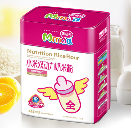 萌萌噠450克方鐵聽葛根護暢小米奶米粉