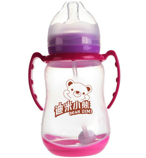 迪米小熊寬口葫蘆形帶底座PP奶瓶250ml