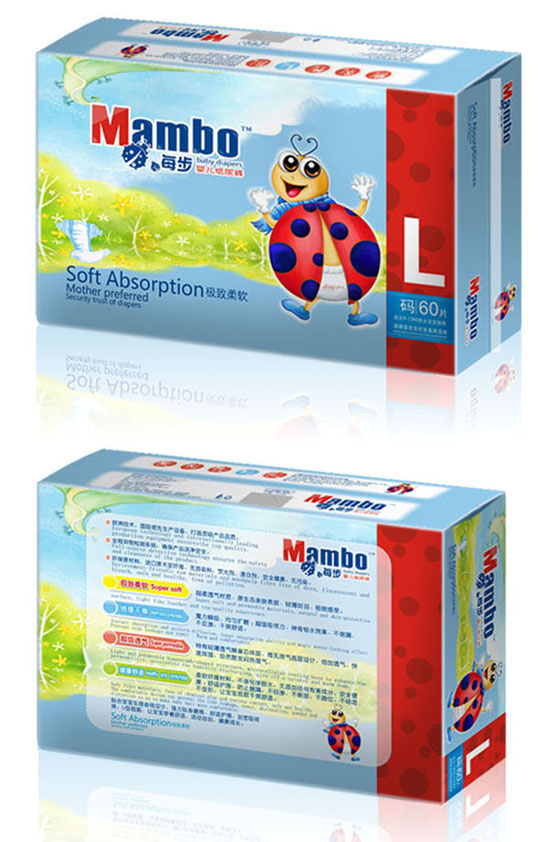 Mambo每步y(tǒng)inge紙尿褲L碼60片大包裝