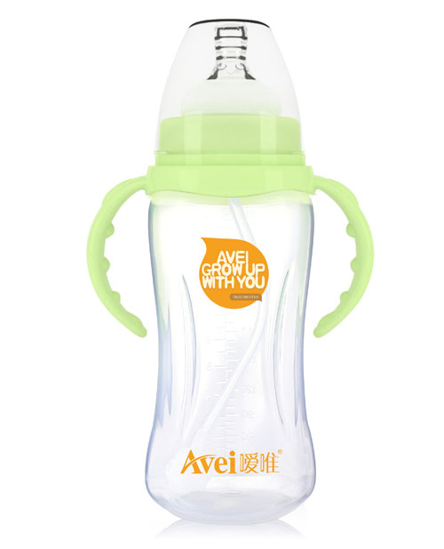 噯唯寬口徑帶柄自動(dòng)PP奶瓶(330ml)