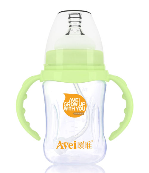 噯唯寬口徑帶柄自動PP奶瓶(210ml)