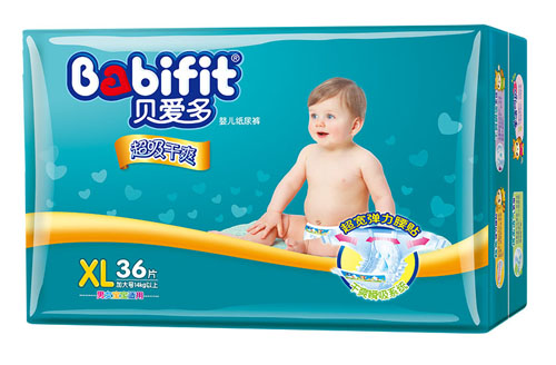 貝愛(ài)多超級(jí)干爽紙尿褲XL碼36片大包裝