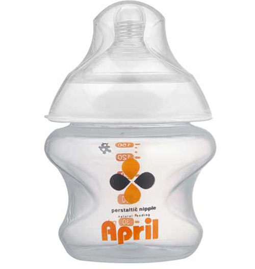 愛(ài)普麗大口徑奶瓶150ml白色