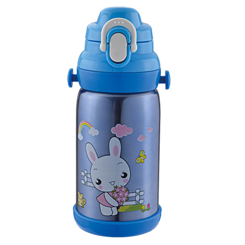 天使貝貝兒童不銹鋼水壺藍色