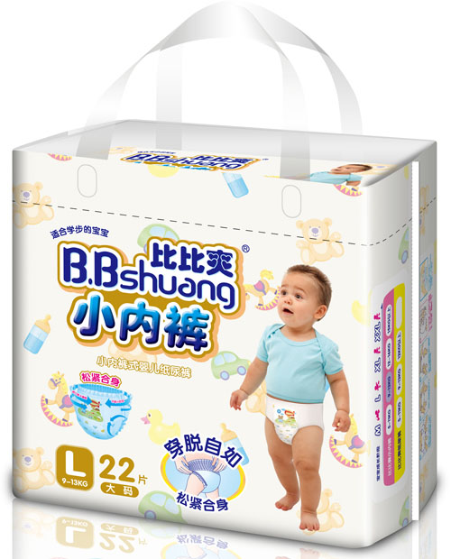 比比爽小內(nèi)褲式紙尿褲L碼22片