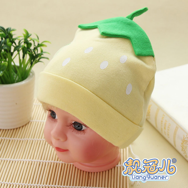 靚冠兒yingye草莓帽子黃色