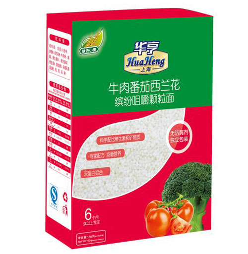 華亨牛肉番茄西蘭花繽紛咀嚼顆粒面