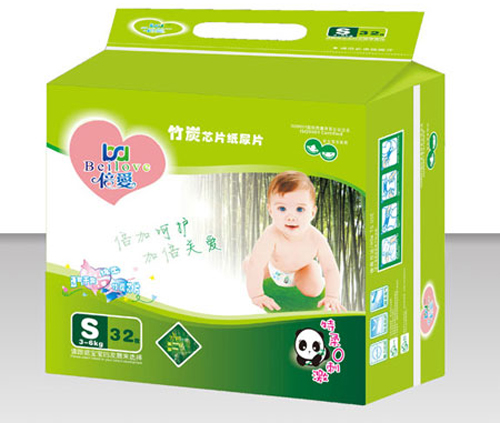 倍愛特柔超薄竹炭芯片紙尿片XL碼