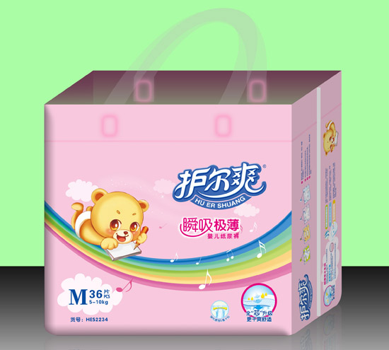 護(hù)爾爽瞬吸極薄嬰兒紙尿褲M碼36片