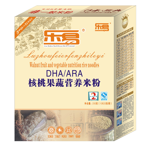 樂易核桃果蔬營養(yǎng)米粉2段盒裝