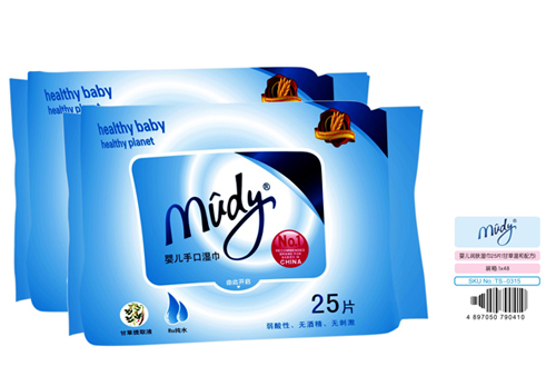 麥地yinge潤膚濕巾25片(甘草溫和配方)