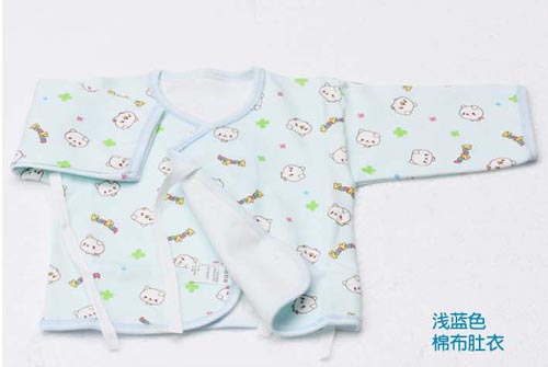 KUNKUNyinge棉質(zhì)肚衣淺藍色