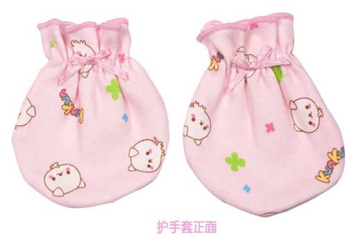 KUNKUNyinge棉質(zhì)護(hù)手套粉紅色